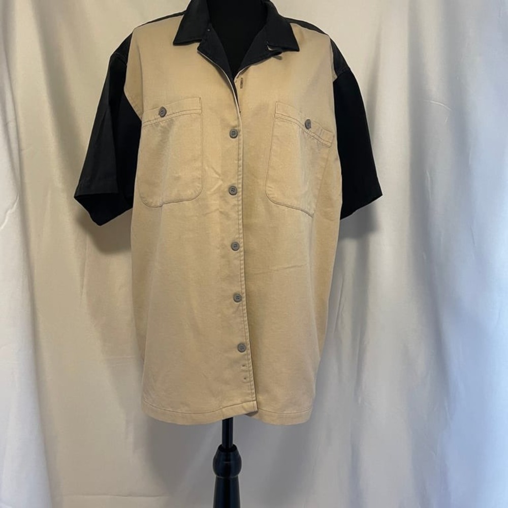Harley-Davidson‎ Two-Tone Short Sleeve Button-Up Shirt SS Men's L - Picture 2 of 5